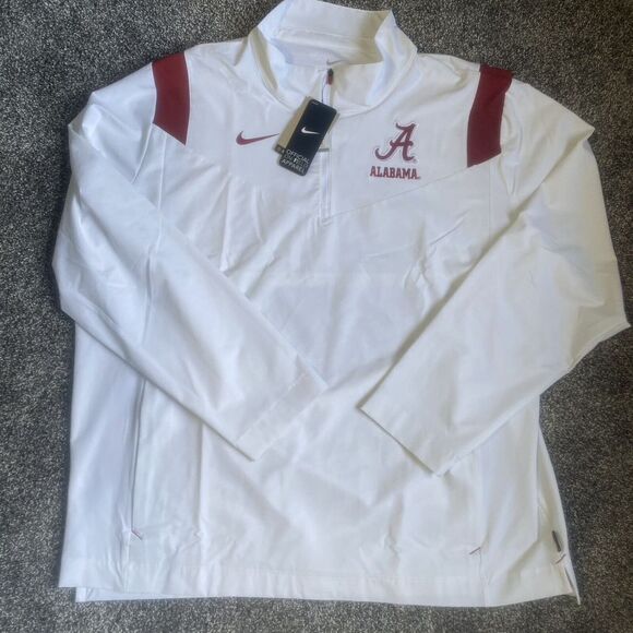 Nike On Field Alabama Crimson Tide 1/4 Zip Windbreaker Bama Mens XXL DN6166-100 - Picture 1 of 5
